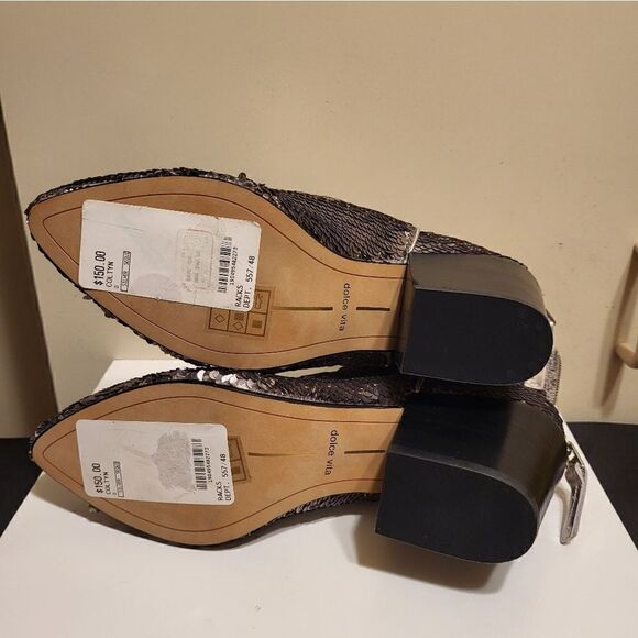 NWT Dolce Vita "Coltyn" Silver/Chrome Sequin Encrusted Ankle Boots Sz.7 Ret $150 - Picture 8 of 9